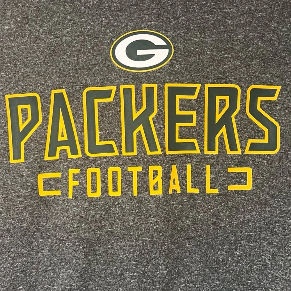Fanatics Green Bay Packers Football Hoodie‎ Mens M Heathered Gray, Green, & Gold